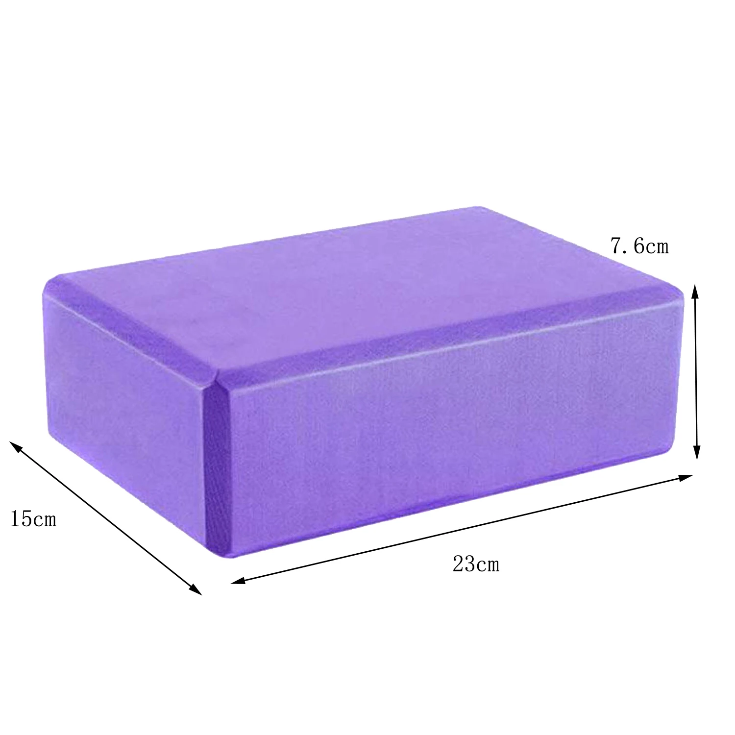 High Density Yoga Blocks -Firm EVA Foam Bricks - Gymnastics Block for Muscle Pain and Stress Purple