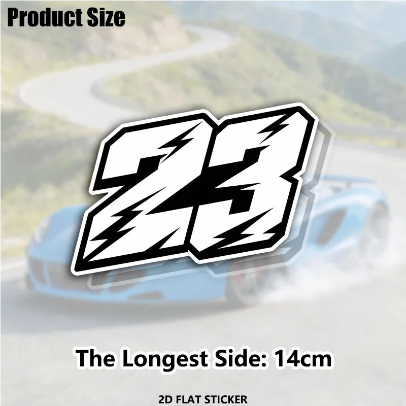 JDM Number 23 Lightning Car Vinyl Decal Sticker 5.5 Inch Waterproof for Motorcycle Truck Window