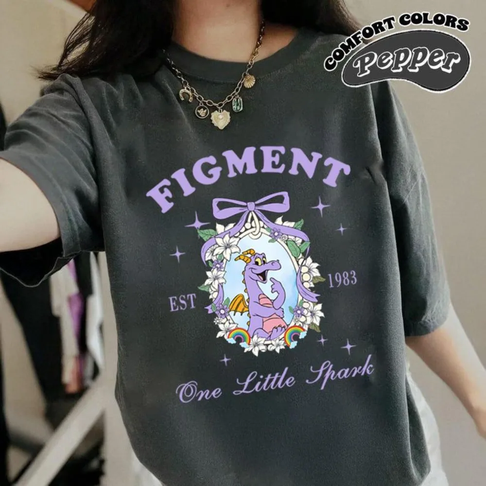 ديزني Epcot Coquette Figment png، One Little Spark، Figment Epcot Center Tee، Disneyland Vacation Figment Est 1983 png #3