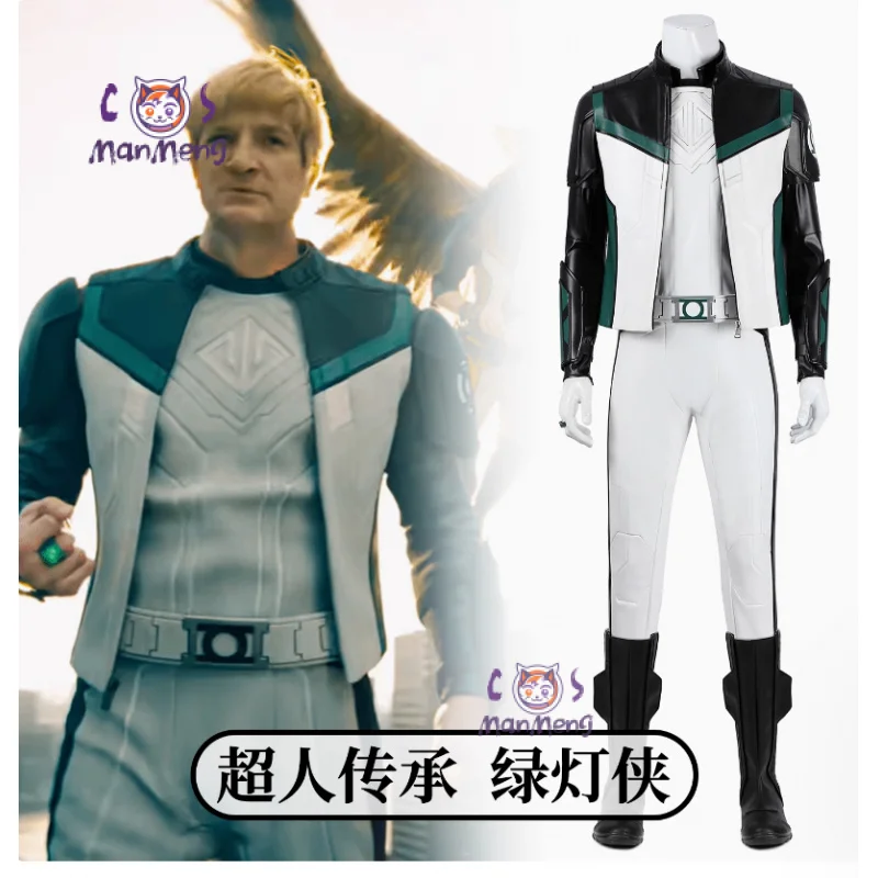 

G.L Movie Green Lantern Cosplay Superhero lantern Costume Adult Men's Woman Halloween Fantasy Uniform Coat Pants Belt Glove Set