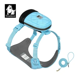 Truelove Pet All-In-One Environmentally Friendly Harness Set Bio-based Fabrics for Active Pets Harness,Leash and Pop Bag TLH6733