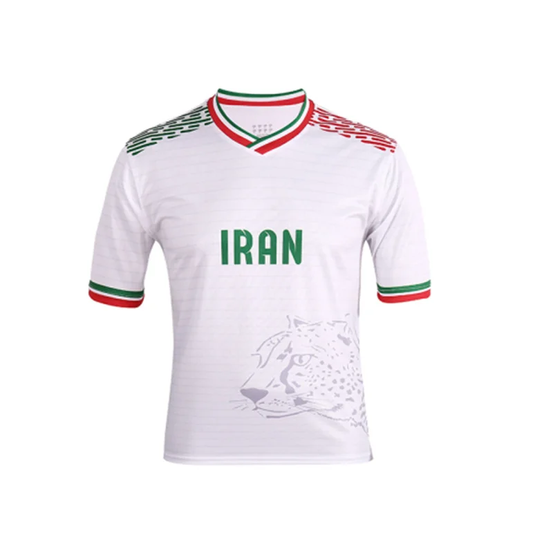 Soccer Jerseys For Men Customizable Name Full Sublimation Printed Short Sleeves Football T-shirts Training Tracksuits Iran