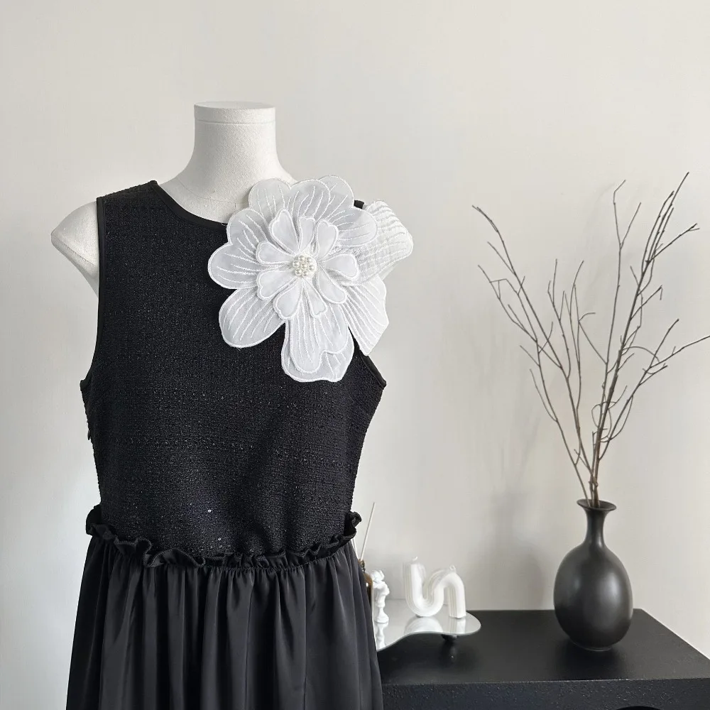

Embroidery Chest Flower Women's Clothing Multi Layered CrysNail Beadstal Dress Decoration Children's Clothing