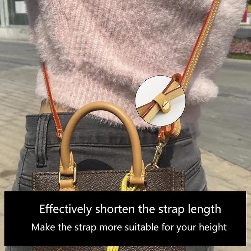 TINBERON Cowhide Handles Fixed Buckle Bag Strap Adjustment Hook Shorten Fixed Buckle Shoulder Strap Fixing Clip Bags Accessories