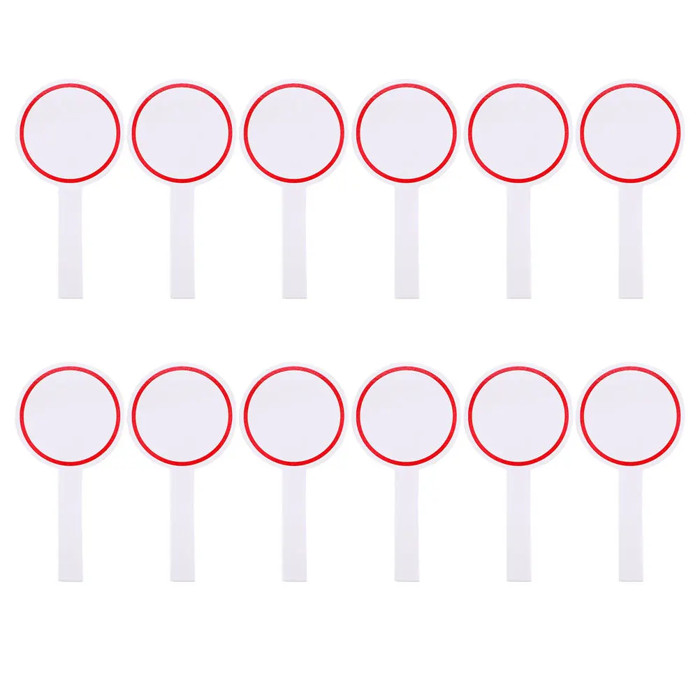 12 قطعة لوحة النتائج المحمولة القابلة للكتابة الجافة محو مجداف المجلس للألعاب الرياضية التصويت التسجيل ألواح بيضاء صغيرة قابلة لإعادة الاستخدام خفيفة الوزن #4