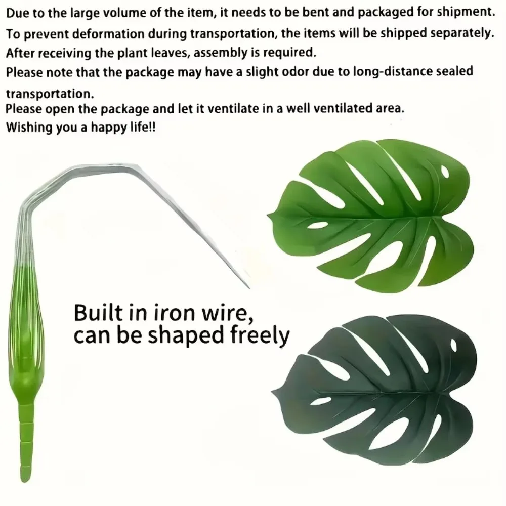 1 Stück Künstlicher Monstera-Baum, Gefälschte Palmpflanzen, Plastik-Schildkrötenblätter, Tropische Landschaftspflanzen für Heim, Garten, Büro-Dekoration 2026 – Detail 6