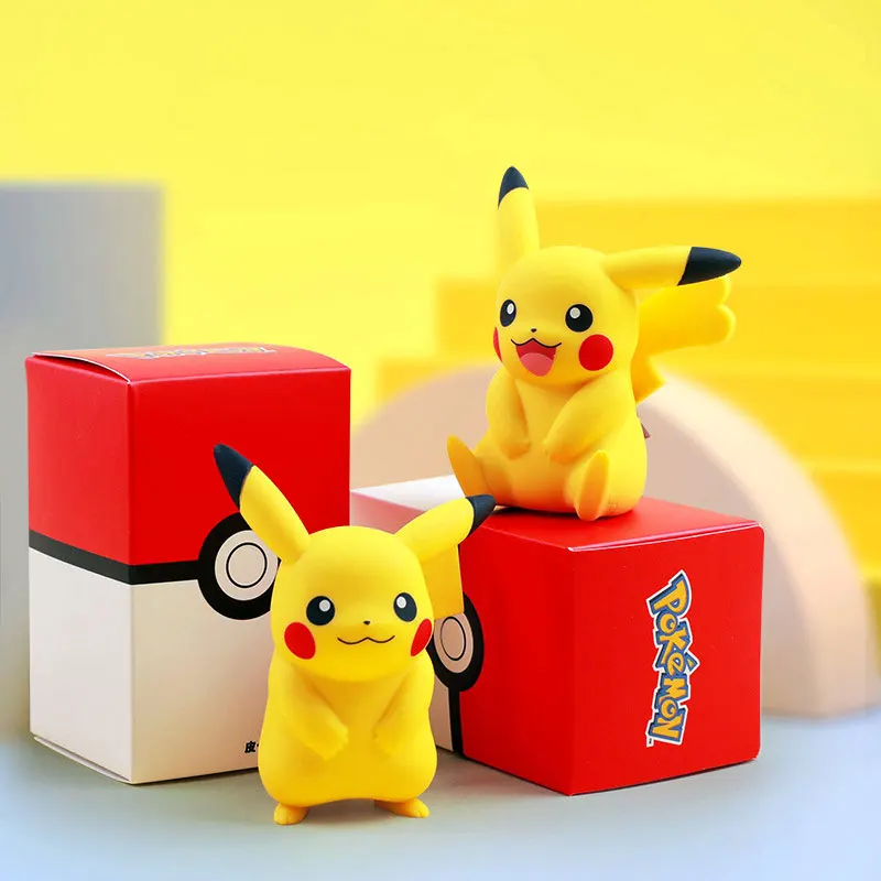 Pokemon Pikachu Couple Anime Figure Toys Blind Box Car Decoration Ornaments Action Figure Doll Birthday Gift For Children Boys