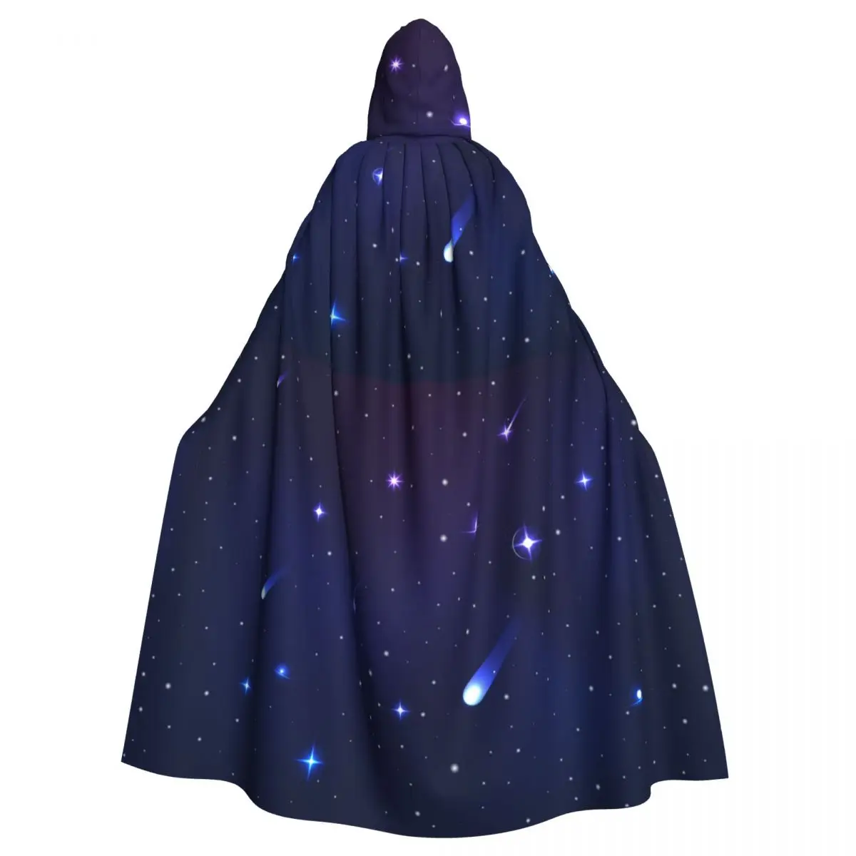 Night Space Sky With Stars Meteor Unisex Witch Party Reversible Hooded Adult Vampires Cape Cloak