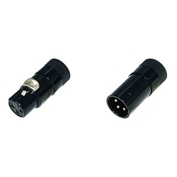 Black Zinc Alloy Shell Right Angle Low Profile XLR Audio Plug Connector