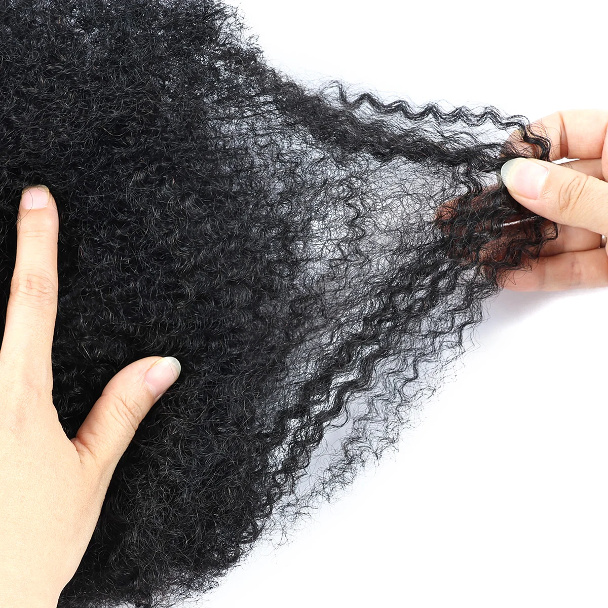 Afro Kinky Curly Bulk Hair No Attachment Peruvian 100% Remy Human Hair Bulk For Braiding Dreadlock Natural Color Braids Hair