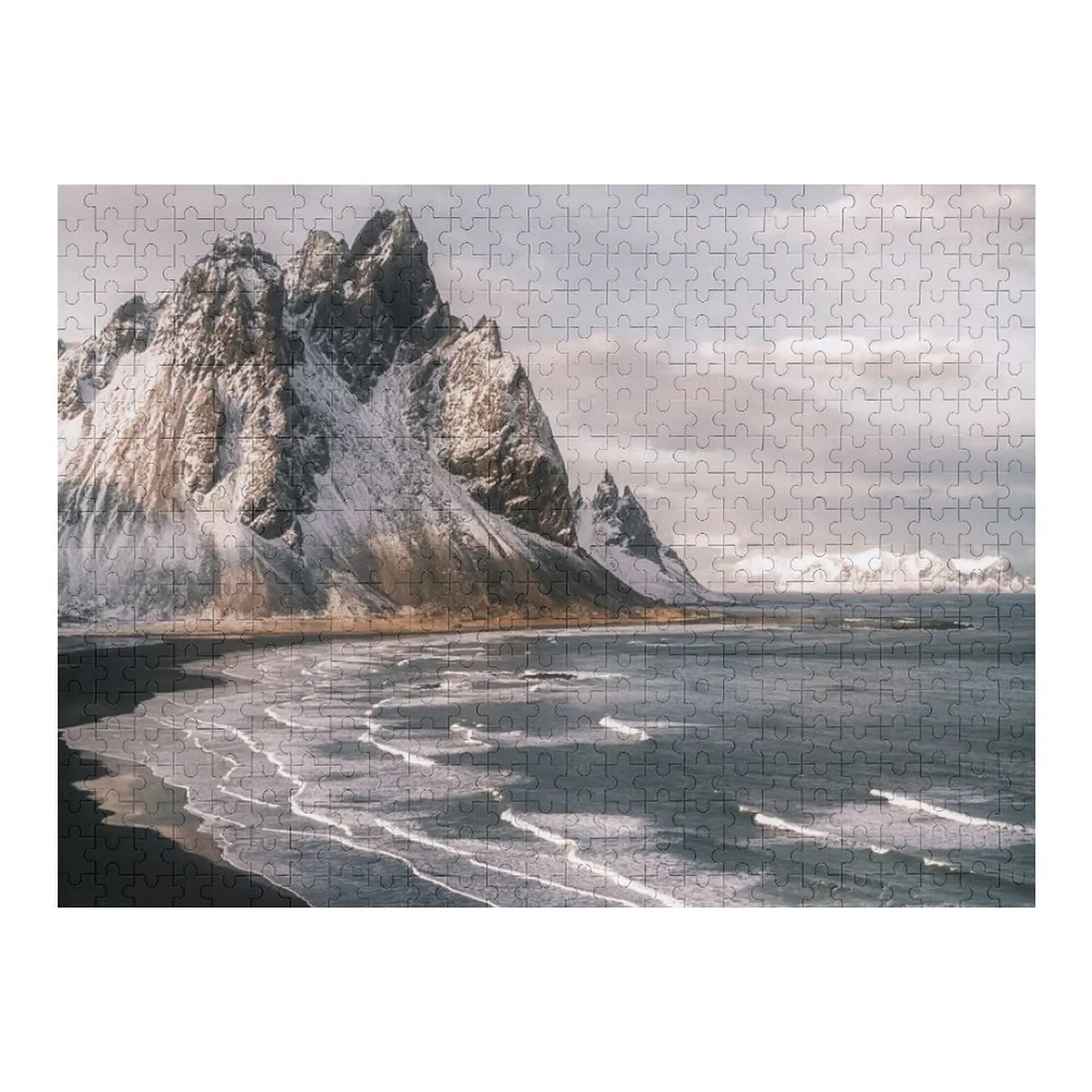 

Stokksnes Icelandic Mountain Beach Sunset - Landscape Photography Jigsaw Puzzle Personalized Name Custom Gift Puzzle