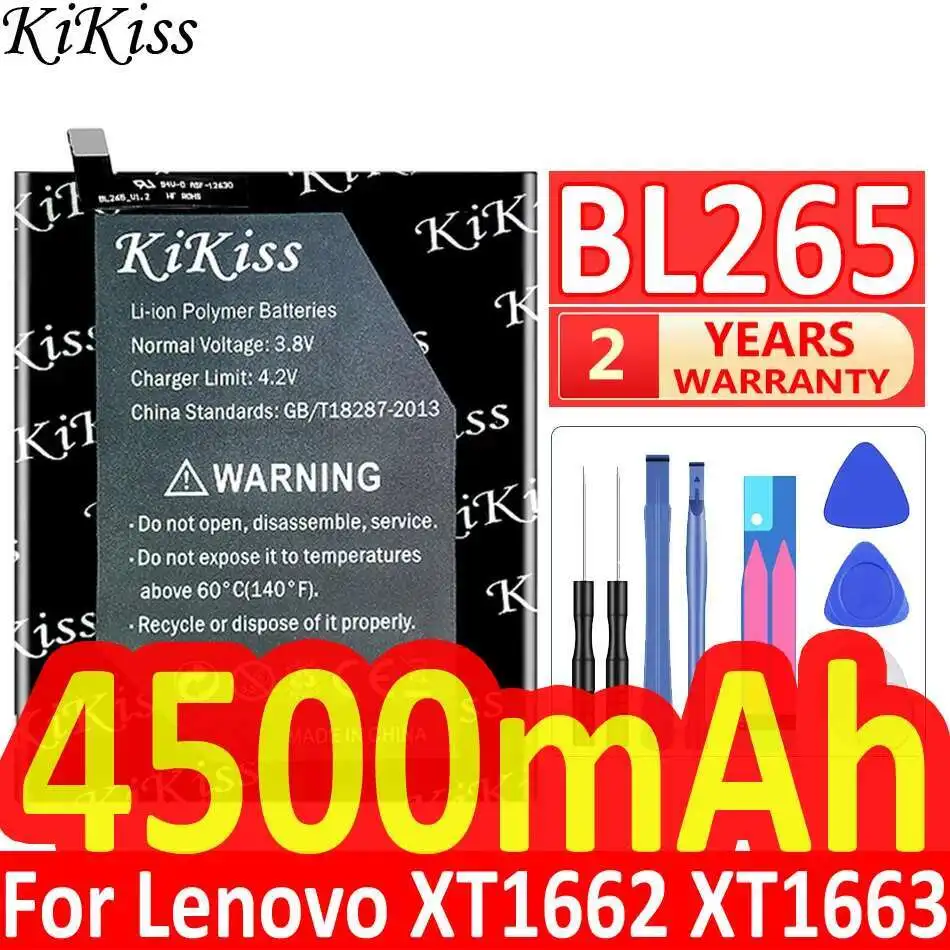 

Mobile Phone Battery 4500mAh For Lenovo XT1662 For Motorola Moto M XT1662 XT1663 BL265 Good Low-Temperature Performance