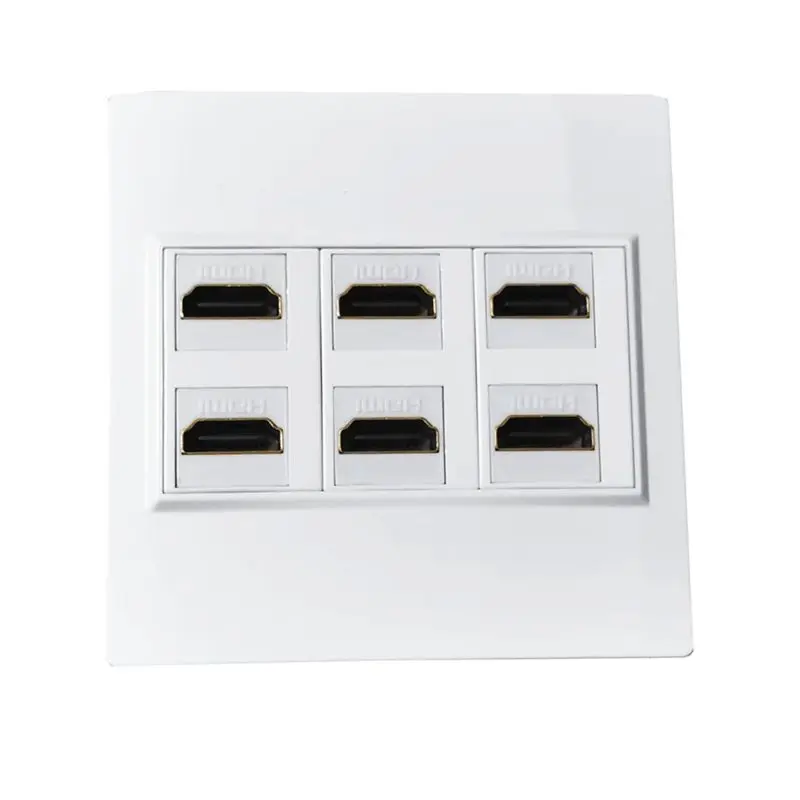 Type 86 4K 3840* 2160@60HZ 4-Port 6-Port HDMI Compatible High-Definition Panel Wall Socket Audio And Video Socket