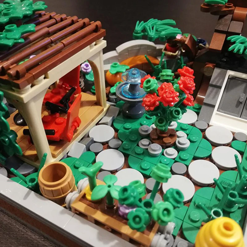 4532 قطعة MOC جوز ركن المرآب (10264) العملي لتقوم بها بنفسك نموذج اللبنات عيد ميلاد اللعب هدية