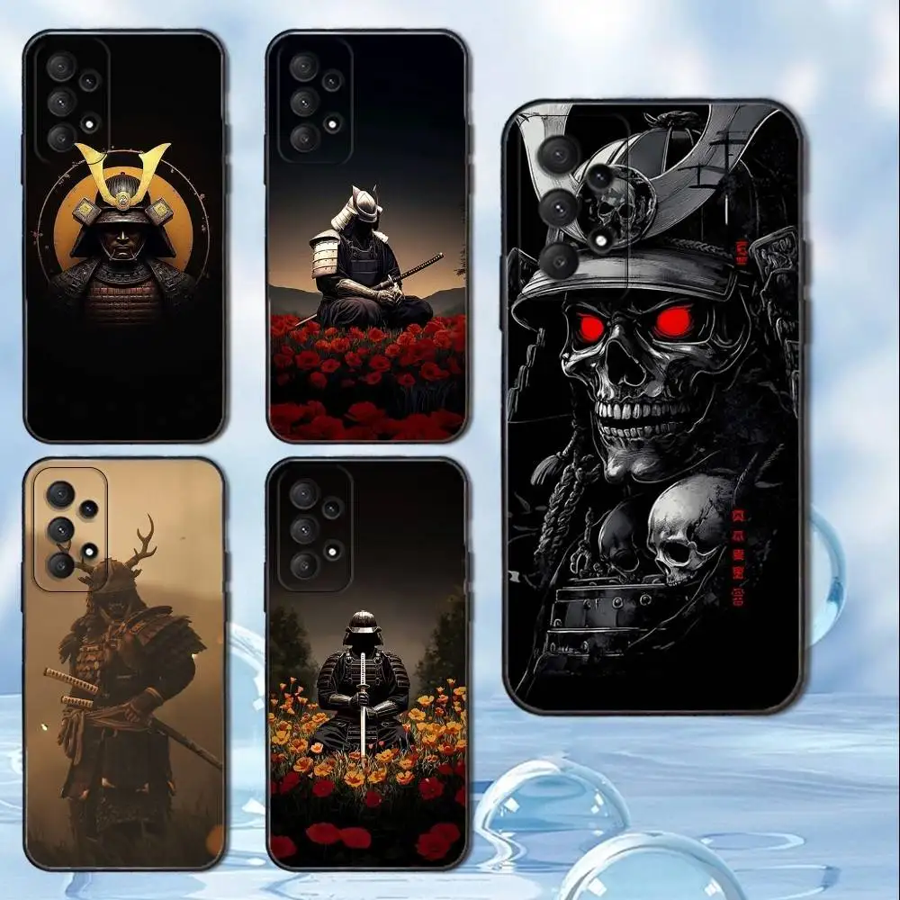 

Japan G-Ghost Face S-Samurai Phone Case For Samsung Galaxy A13,A21s,A22,A31,A32,A52,A53,A71,A80, Soft Black Cover