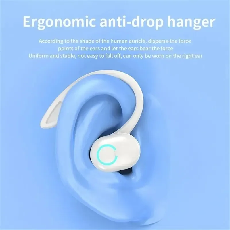 Bluetooth 5.2 Business Wireless Headphone Ear-Hook Mini HIFI Bass Noise Cancelling Earphone With Mic Earbuds Sport Game Headset