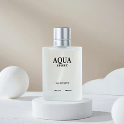 100ML 3.4FL.OZ AQUA Woda perfumowana dla mężczyzn, perfumy z aromatycznymi notatkami, limonka, morze, piżmo, świeży zapach oceaniczny dla mężczyzn