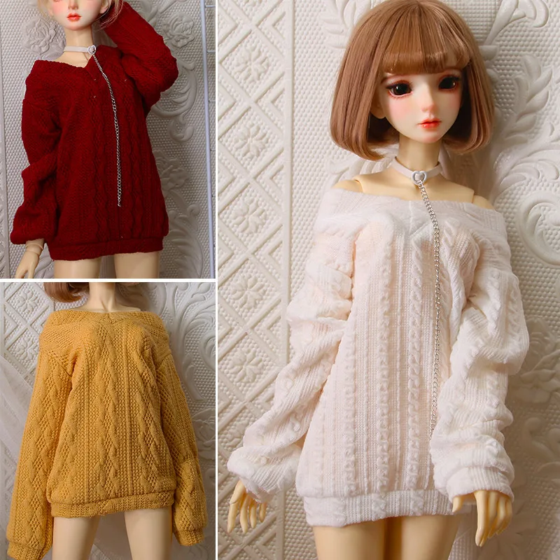 30/45/60cm Doll's Clothes DIY Kit for 1/3 1/4 1/6 Bjd Dolls - Girl Toy Dress-Up Accessories Sweater Set