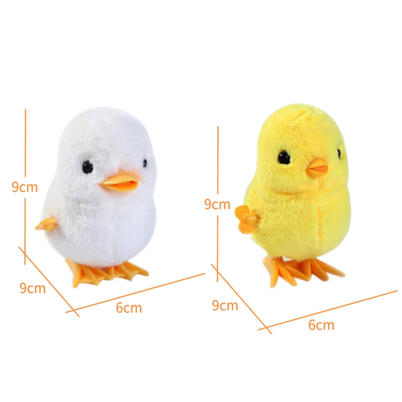 Baby Toys Little Duck Wind Up Toys Yellow Jumping Chick Cute Plush Toys Simulation Educational Walking Interesting Toys For Kids