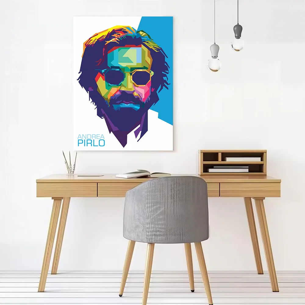Andrea Pirlo Poster Customizable Printed Canvas Painting for Pictures Wall Art Aesthetic Decoration Living Room Home Decorations