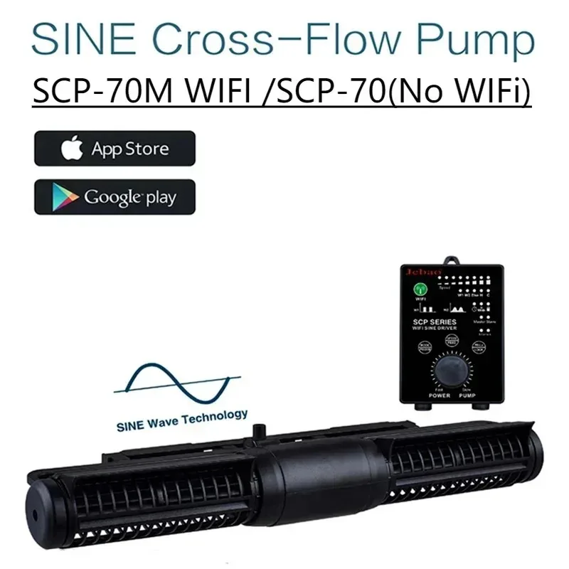

Jebao SCP70M 24V 18W Wave Making Wifi Cross Flow Pump Sea Tank Circulating Surfing Pump Flow Making Aquariums Accessoires