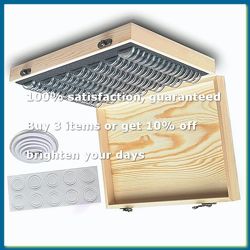 Wooden Coins Display Storage Box Case+100 Grids Round Slab for Certified Coin Handcrafted with Premium