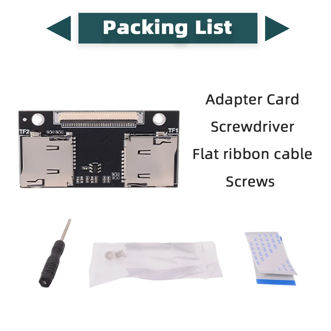 2 Dual TF-kaart naar CE-adapterkaart voor iPod 3 4 5 6 7e generatie Classic Video Industriële PC Recorder Rijapparaat NAS Perfect X86 compatibel