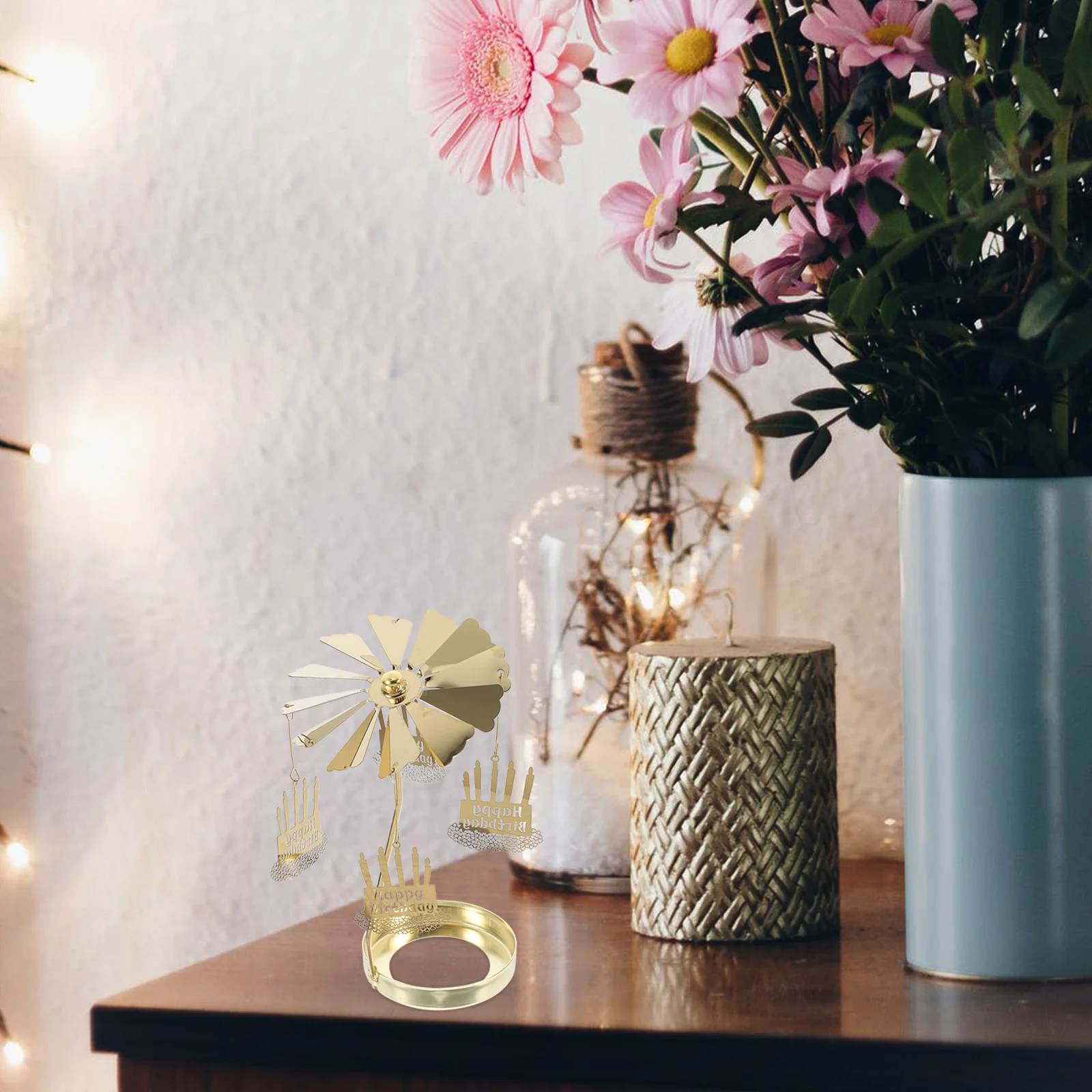 

Aromatherapy Cup Rotating Holder Automatic Heat Powered Carousel Design for Atmosphere Holder Plate