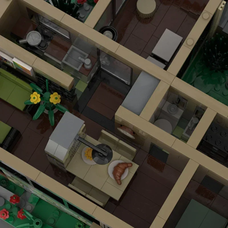 Moc blocos de construção vista rua modelo celebridade cabine tijolos técnicos diy montagem brinquedos construção para crianças presentes do feriado