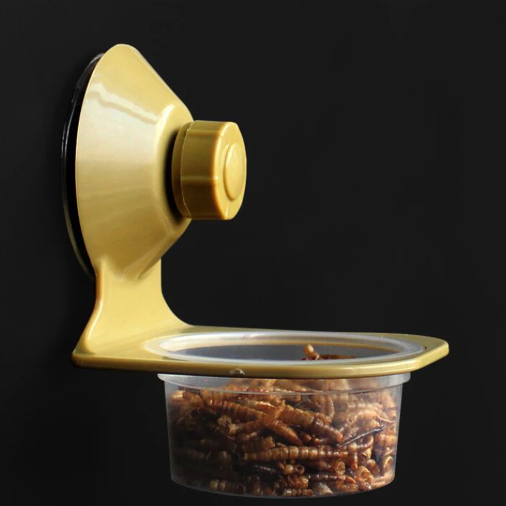 

2Pcs Reptile Feeding Bowl Suction Cup Smooth Surface Worm Escape Prevention Food Basin Lizard Feeder Supplies Reptile Food Basin