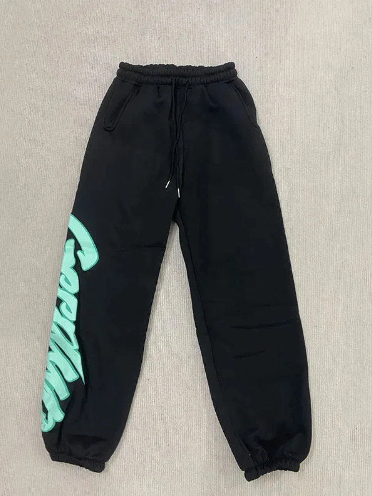 กางเกงแฟชั่นฮิปฮอปสไตล์ฮาราจูกุเรียบง่ายแนวสตรีทยุค 2000 สปอร์ต สร้างสรรค์ พิมพ์ลายตัวอักษรเฉพาะตัว สไตล์ลำลอง สำหรับฤดูใบไม้ร่วงและฤดูหนาว