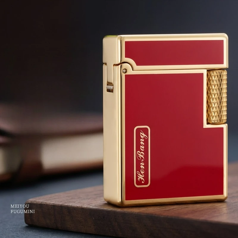 2026 Zinc Alloy Integrated Large Capacity Oil Tank Kerosine Lighter Side Pulley Ignition Outdoor High Appearance Compact Lighter