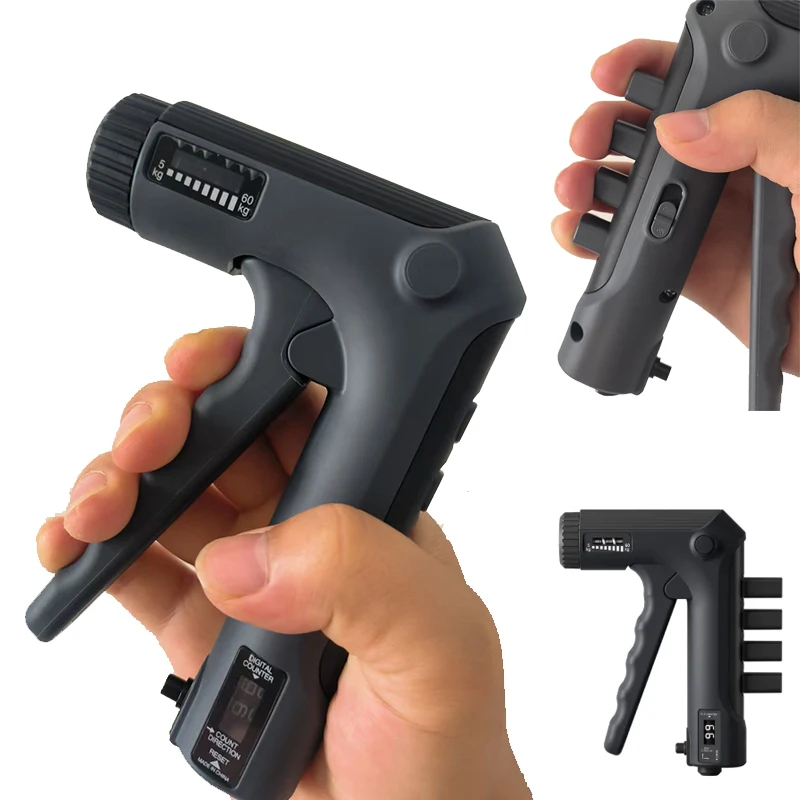 5-60kg Adjustable Hand Grip Strengthener Hand Grip Trainer With Counter Wrist Forearm And Hand Exerciser For Muscle Building