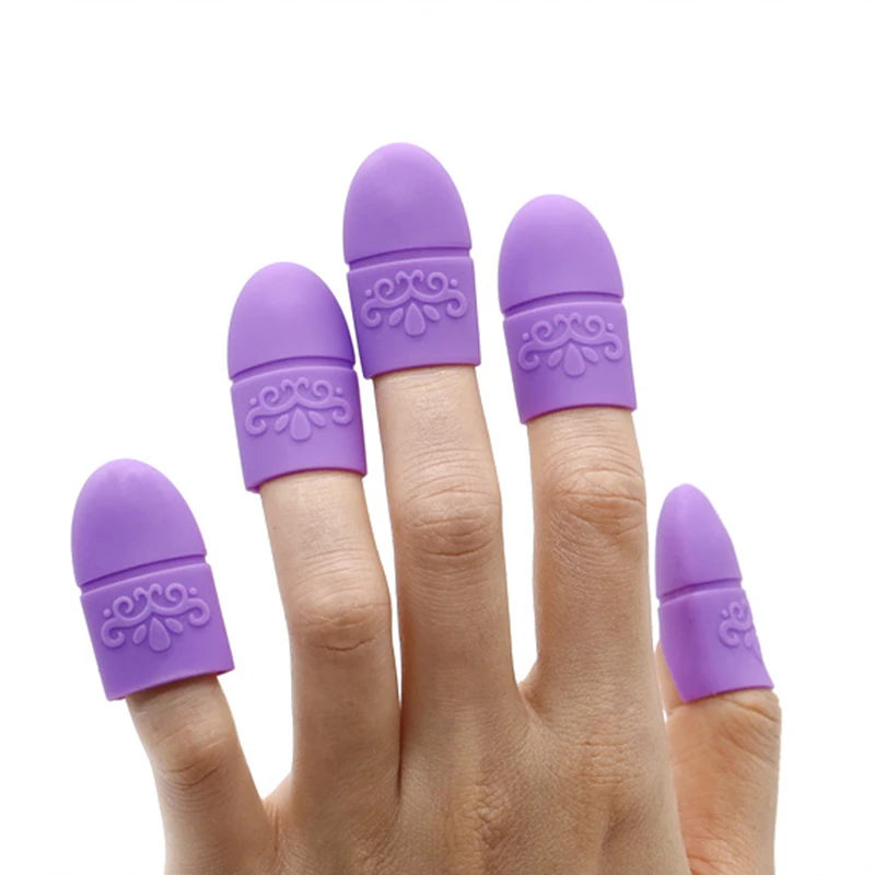 Wysokiej jakości silikonowe nakładki do zmywania żelu do paznokci, zestaw 5 sztuk