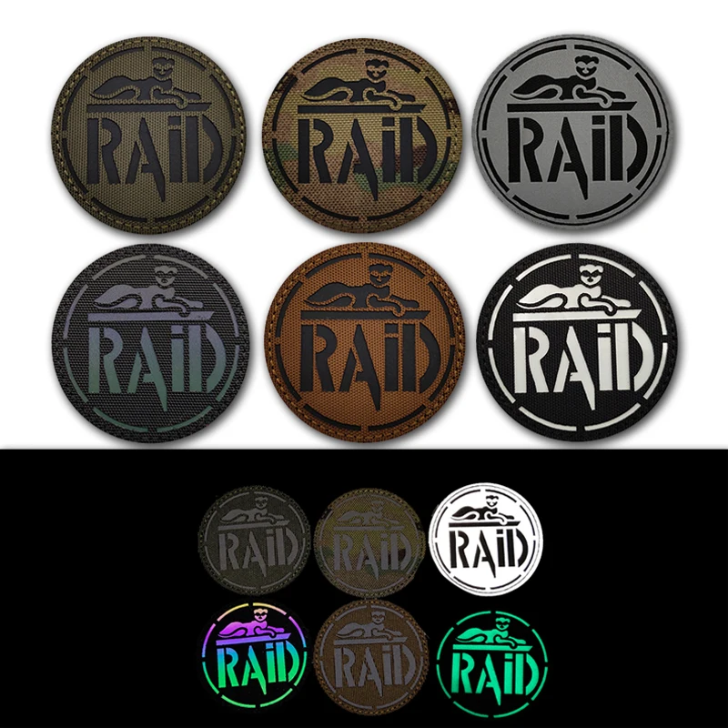 Parche IR reflectante militar RAID GIGN de Francia, parche en forma de escudo de bandera de Francia para decoración de sombrero de bolso Armbrand