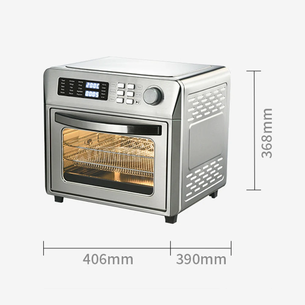 26DK أجهزة المطبخ المنزلية مقلاة هوائية خالية من الزيت سعة 26 لتر فرن من الفولاذ المقاوم للصدأ بسعة كبيرة