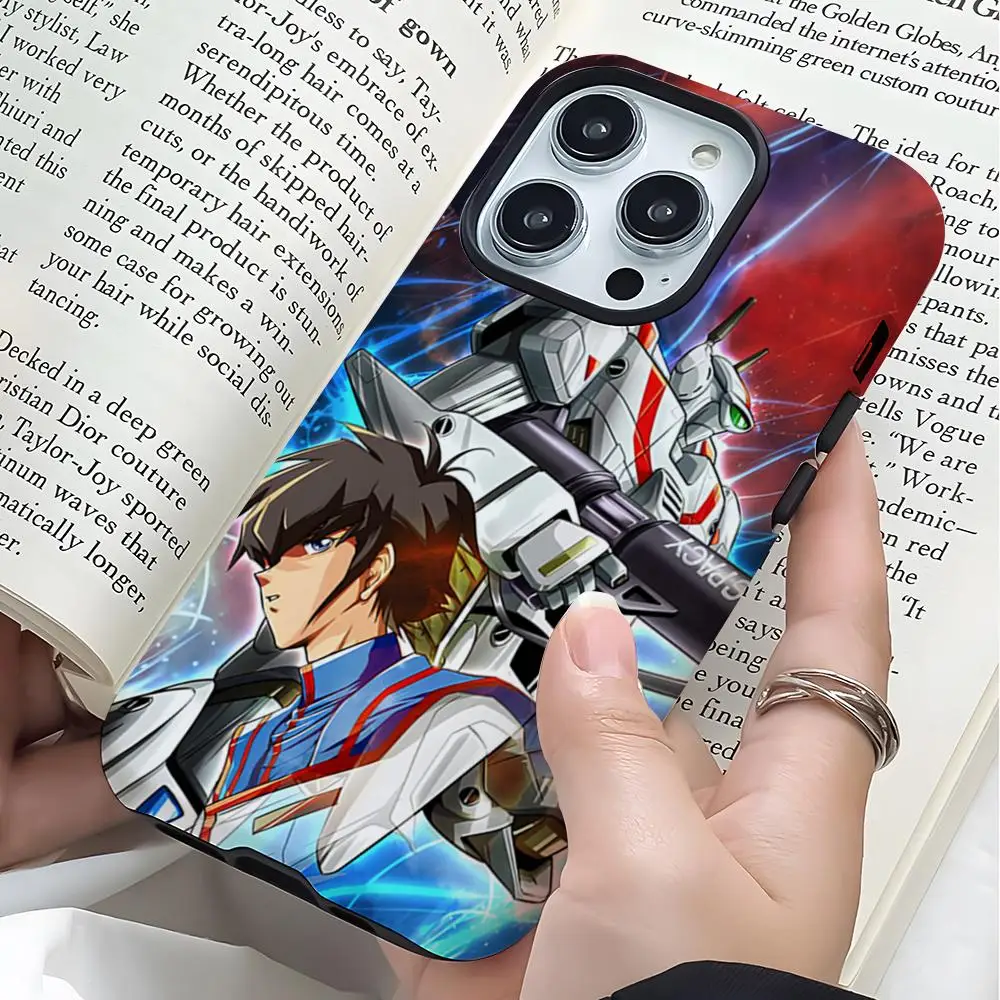 

Anime Robotech Phone Case For iPhone 16 e 15 14 Plus13 12 mini 11 Pro Max XR XS X Glossy 2 in 1 Bumper Cover