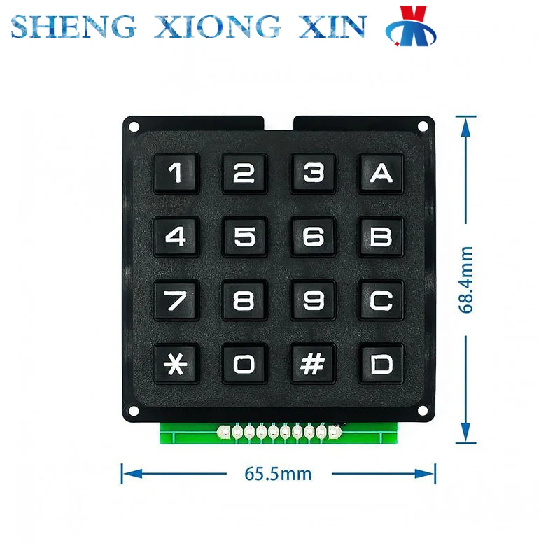 2pcs/Lot Microcontroller Keypad Pushbutton Matrix 3*4/3X4 12 Keys Module