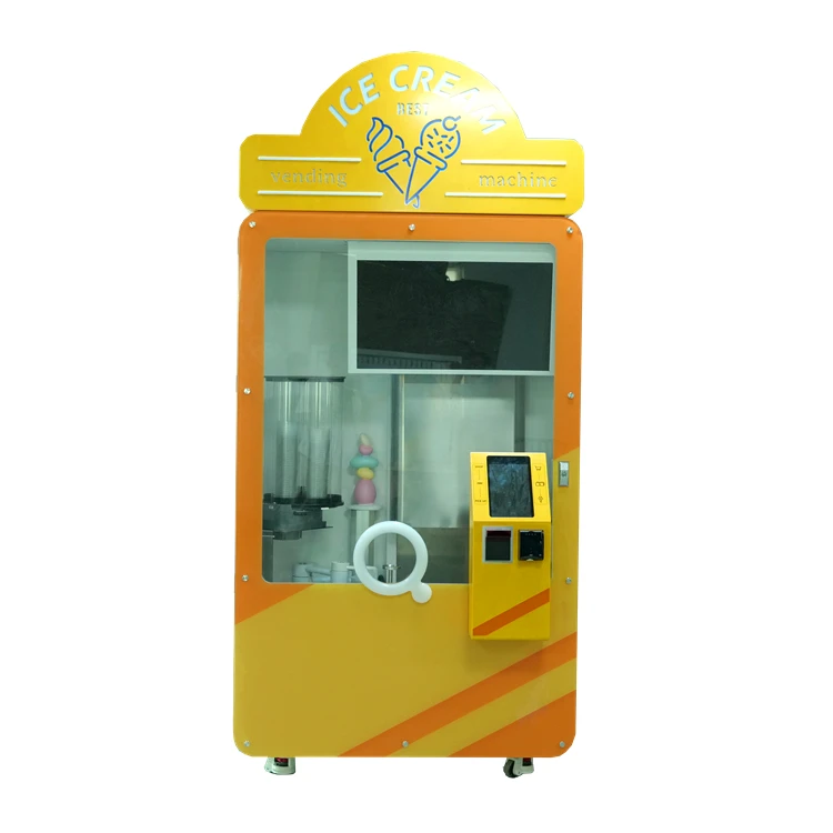 Customized Outdoor Smart Ice Cream Machine New Commercial Automatic Soft Ice Cream Vending Machine