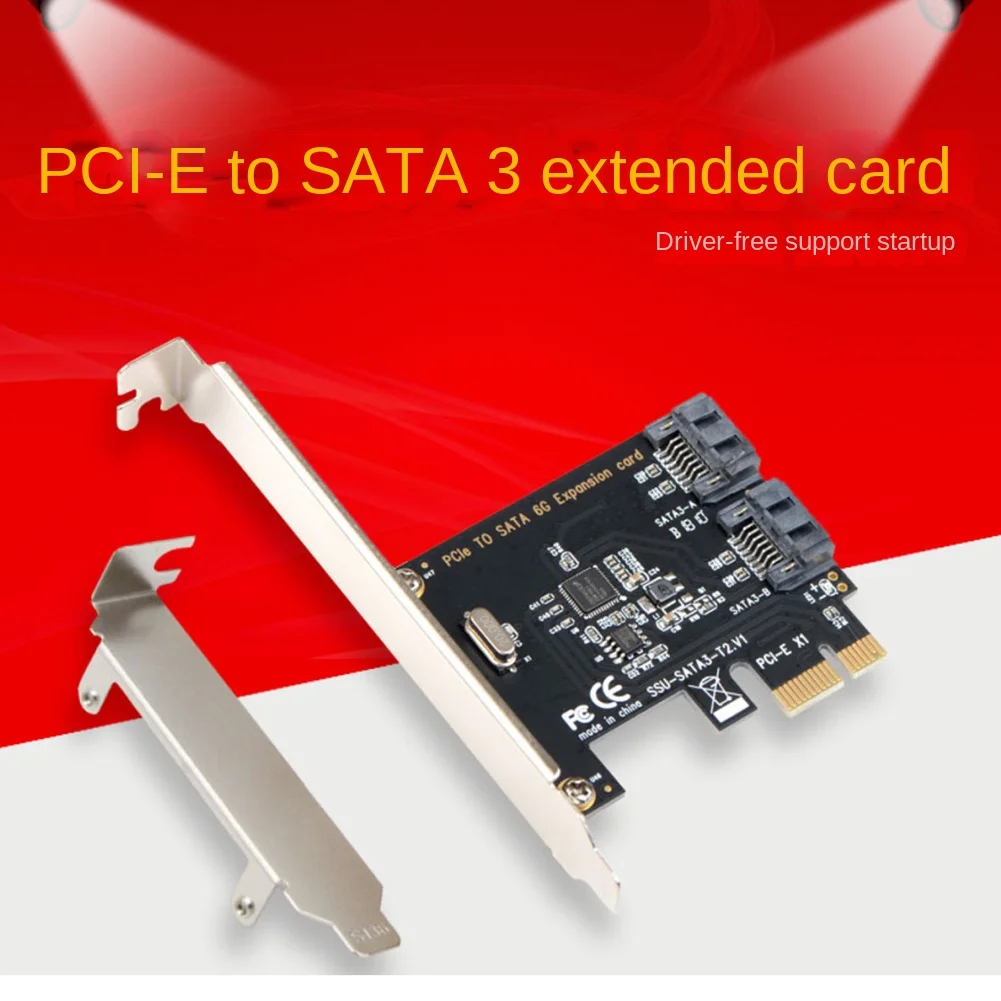 Super Sale PCIE to SATA Card PCI-E Adapter PCI Express to SATA3.0 Converter 2-Port SATA III 6G Expansion Controller Card Adapter