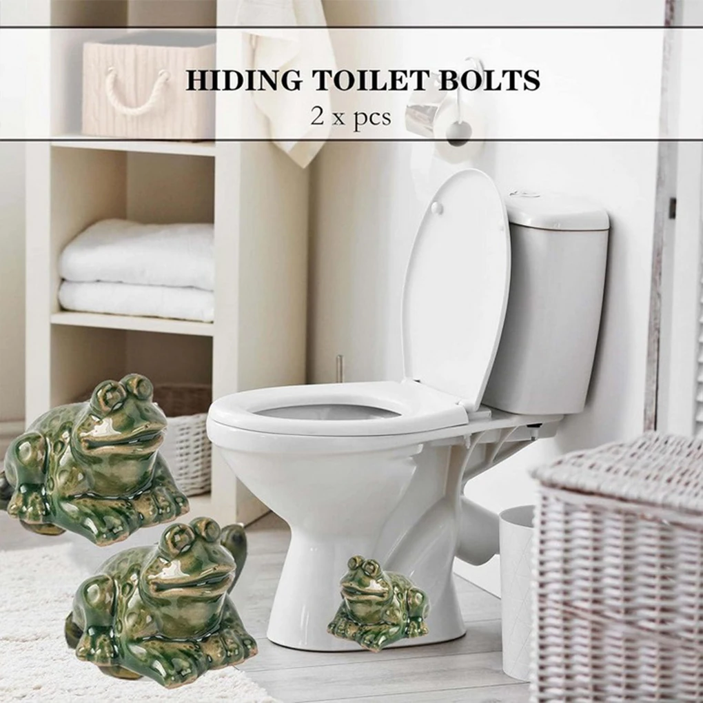 Toilet Floor Bolt Caps Ceramic Sea Turtle Frog Toilet Bolt Caps Cute Bathroom Decor Toilet Replacement Parts Easy installation