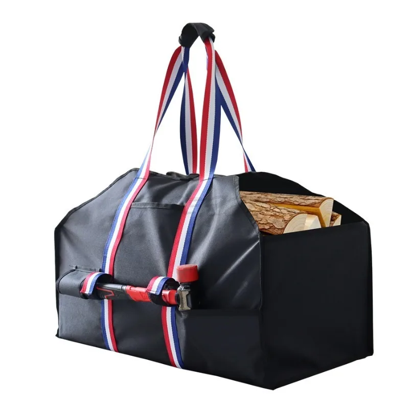 Colorful Ribbon Handle Wooden Firewood Handle Bag Can Hold Axes Gloves and Other Tools Wood Handling and Storage Bag