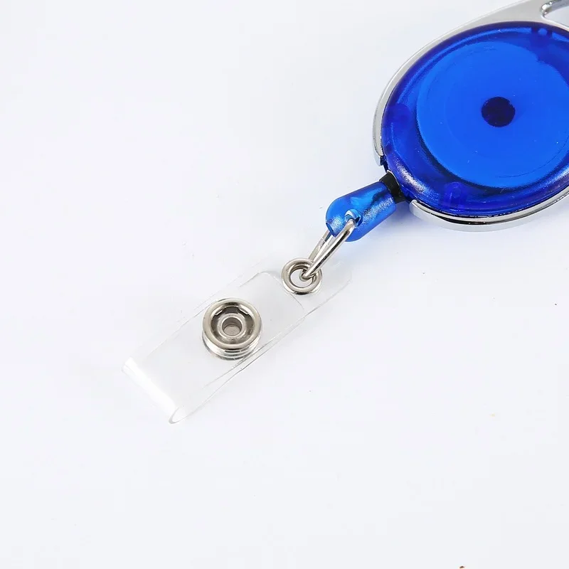 Plastic Retractable Badge Reel Keychain Pass Access Work Card Clips Accessories Badge Holder Reels ID Name Card Clips
