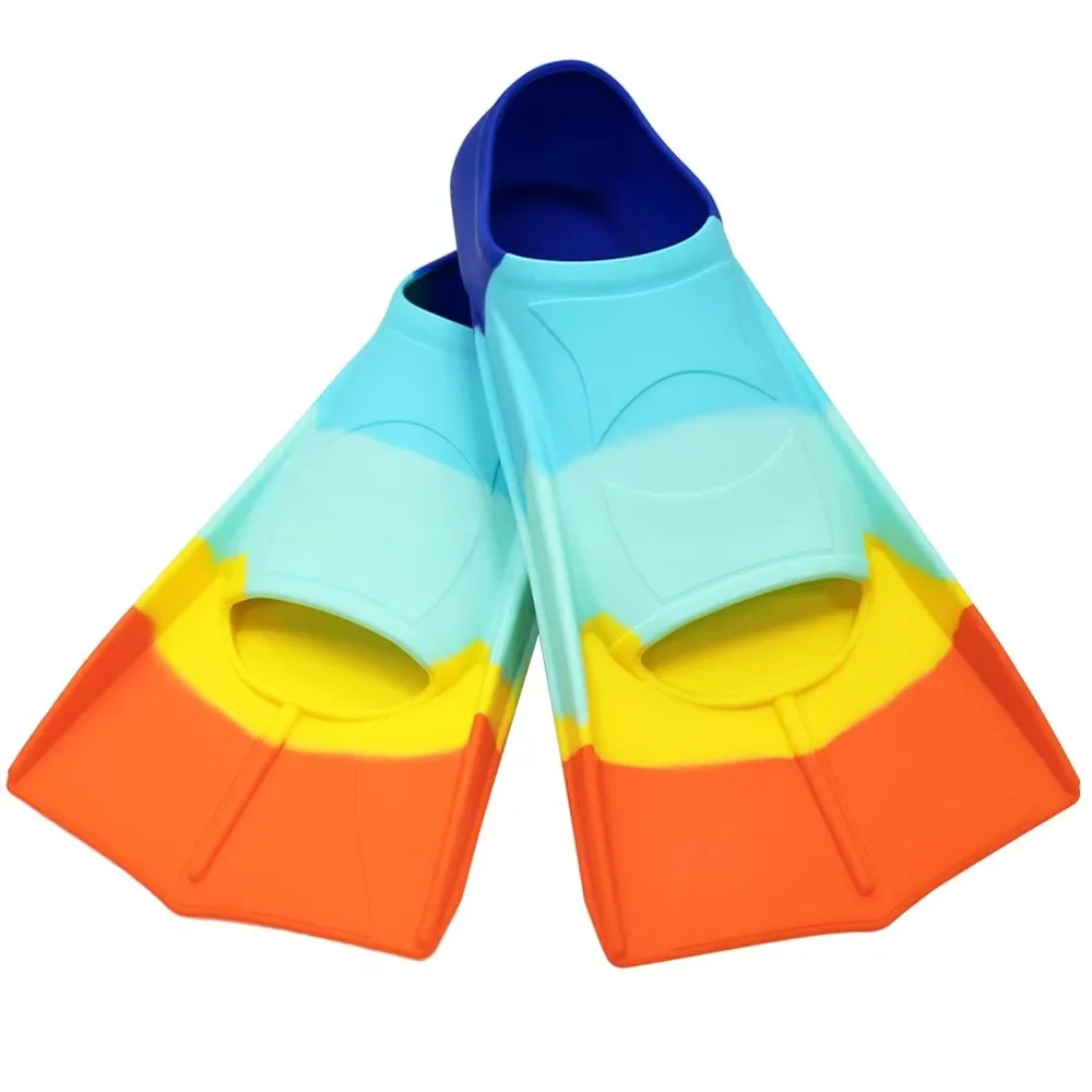 Silikon Flossen Schwimmen Training Schnorchel Kurze Tauchen Flossen Frosch Schuhe Männer Frauen Professionelle Brustschlag Freeschnorchel Schwimmen – Detail 9