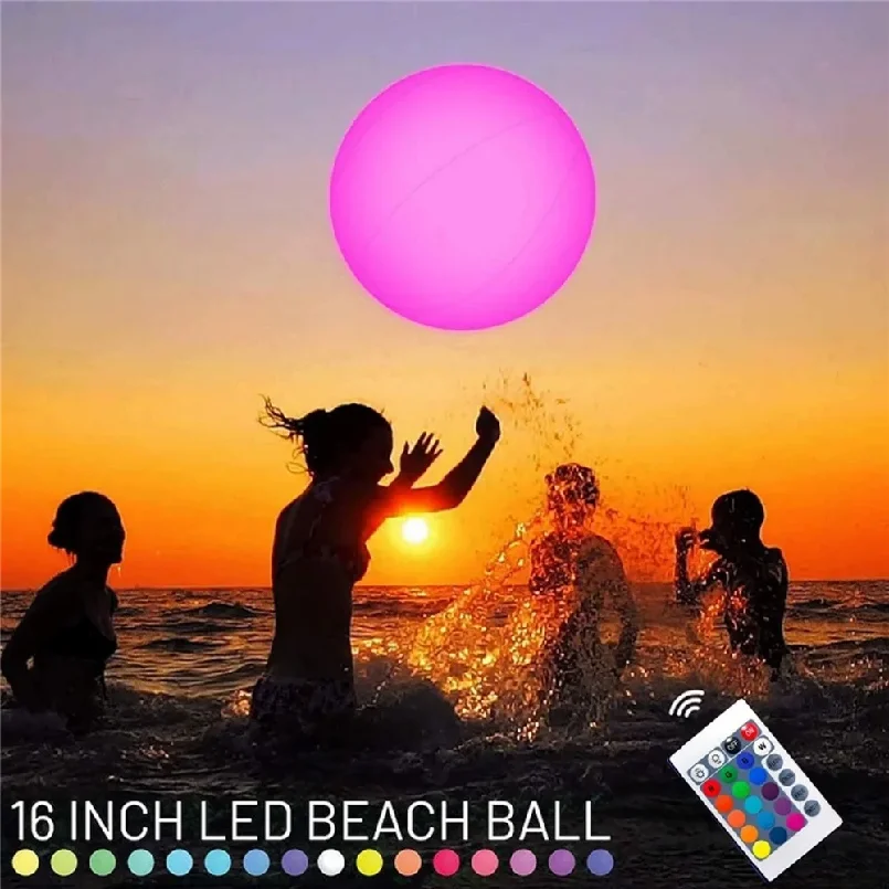 1pc 40CM Solar Powered Floating Ball Light Swimming Pool Lawn Balloon Light Waterproof Garden Decor for Family Gatherings