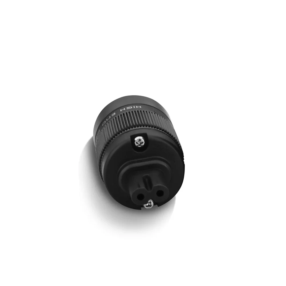 2pcs Rhodium Plated Figure 8 C7 Power Plug HIFI Audio Speaker Amplifier Electrical AC Cord IEC Socket Connector