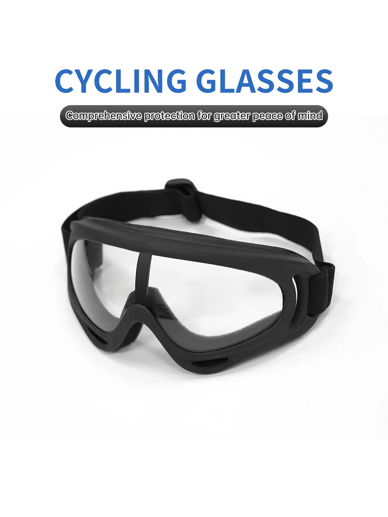 X400 Sand-Proof Cycling Glasses, Motorcycle Sports Glasses, Transparent Lens, UV400 Protection, Ski Goggles, Wholesale, 1 Pc