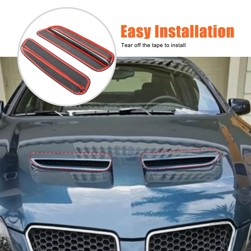 

ABS Carbon Fiber For Pontiac G8 2008-2009 Car front engine cover air outlet decorative board sticker car exterior accessories
