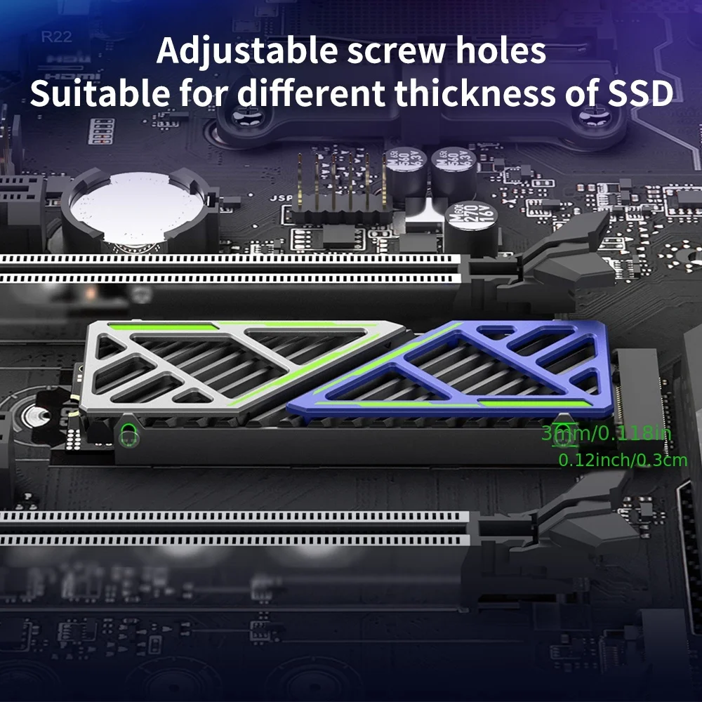 M.2 SSD Heatsink 2280 NVME NGFF Radiator Magnesium Aluminium PC Efficiënte Koeler met Thermische Siliconen Pad