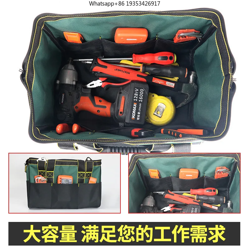 kit-di-attrezzi-del-produttore-adatto-per-riparazioni-multifunzionali-borsa-portautensili-grande-in-tela-rinforzata-resistente-all'usura-per-installazioni